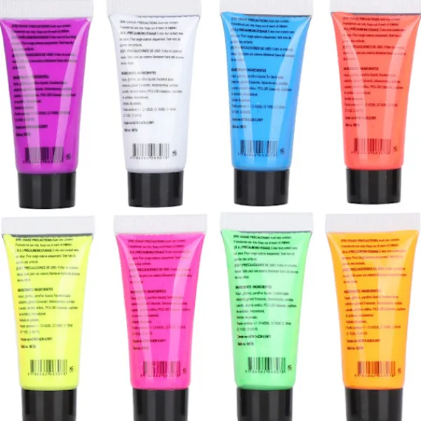 10ml Blacklight Fluorescerande Ansikts- och Kroppsfärgset UV-Reaktiv Makeup> Smink