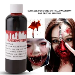 100ml Professionellt Falskt Blod Special Halloween Sår Ärr Zombie Fancy Make Up Falskt Blod><noscript><img width=