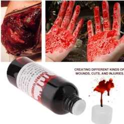 100ml Professionellt Falskt Blod Special Halloween Sår Ärr Zombie Fancy Make Up Falskt Blod><noscript><img width=