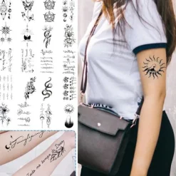 Mode Tecknad Tatuering Klistermärke Tillfällig Vattentät Falsk Tatuering Klistermärke><noscript><img width=