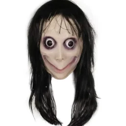 Molezu Momo Mask Läskig Mask, Krypande Mask Monstermask, Skräckdräkter Party Gummi Latex Mask för Halloween Vuxen> Masker
