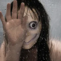 Molezu Momo Mask Läskig Mask, Krypande Mask Monstermask, Skräckdräkter Party Gummi Latex Mask för Halloween Vuxen><noscript><img width=