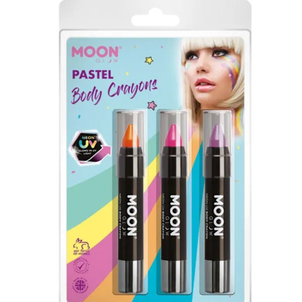 Moon Glow Neon UV Glitter Kroppskritor (3-pack) One Size Mag One Size> Smink