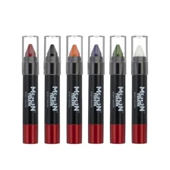 Moon Terror Halloween Kroppskritor (6-pack) One Size Röd/Sva One Size> Smink