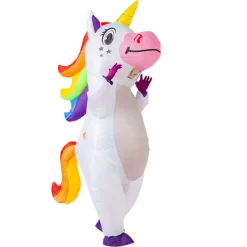Mordely Creations Uppblåsbar Kostym Unicorn Full Body Unicorn Air Blow-up Deluxe Halloween kostym - vuxenstorlek> Dräkter