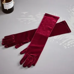 Mordely Långa Handskar Kungsblå Handskar VIT><noscript><img width=