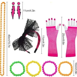 Mordely Neon 80-talskostymer för set Tutu-kjol 2> Tillbehör
