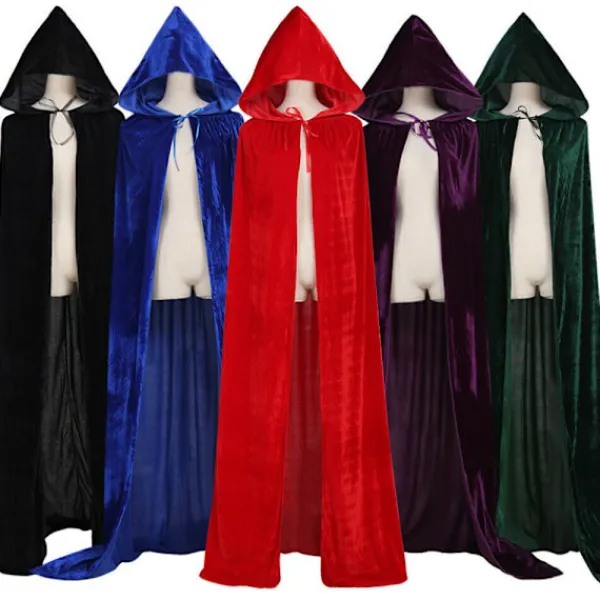 Mordely Velvet Cloak Cape Ghost Capes SVART> Tillbehör