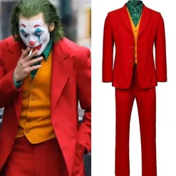 Movie Joker Cosplay Kostym För Män Och Barn Arthur Fleck Komplett Set Halloween Maskerad Karneval Kostym Utan peruk [GPA] S> Dräkter