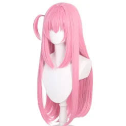 Mu Fei Gotō Ichiri cosplay-peruk, rosa långt hår Lonely rock> Peruker