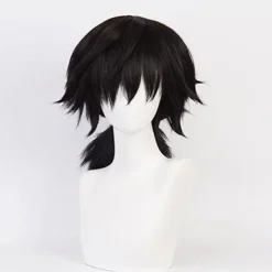 Mub- Fitspi Anime Demon Slayer Kimetsu No Yaiba Tomioka Giyuu Cosplay Kostym Dräkt Uniformer Kostymer Barn Vuxen Party Peruk Wig> Peruker