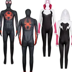 Mub- Halloween party game play costume Parallel Universe 2 Spider-Man Gwen adult children jumpsuit film and television costume Children's Secret suit lens 5 XL | Fyndiq> Dräkter