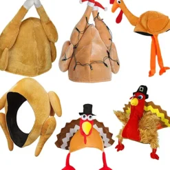 Mub- Halloween Wholesale Masquerade Animals turkey Cosplay Trick Hat Carnival Party Thanksgiving turkey One Size> Huvudbonader