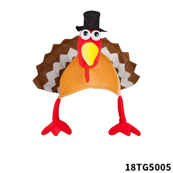 Mub- Halloween Wholesale Masquerade Animals turkey Cosplay Trick Hat Carnival Party Thanksgiving turkey One Size> Huvudbonader