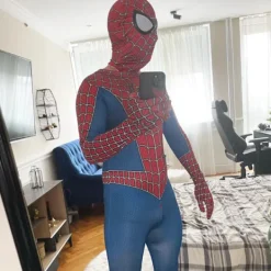 Mub- Högkvalitativ Remy Tony Spiderman cosplay jumpsuit för vuxna och barn Halloween cosplay kostym Miles lins 100CM_yux 100CM><noscript><img width=