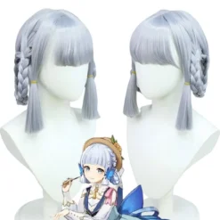 Mub- Hot Anime Genshin Original God Ying Impact Kamisato Ayaka Woman Costume Japanese Dress Cosplay 1> Peruker