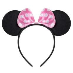 Musöron Huvudband Set med 20 st, Svart & Rosa Rosett> Huvudbonader