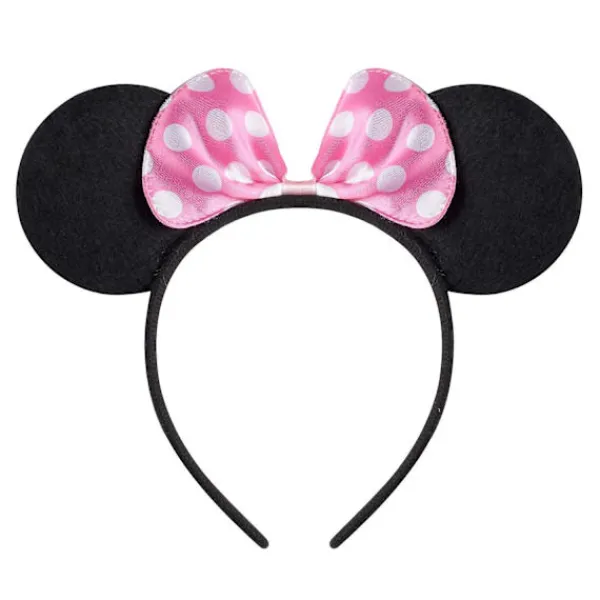 Musöron Huvudband Set med 20 st, Svart & Rosa Rosett> Huvudbonader