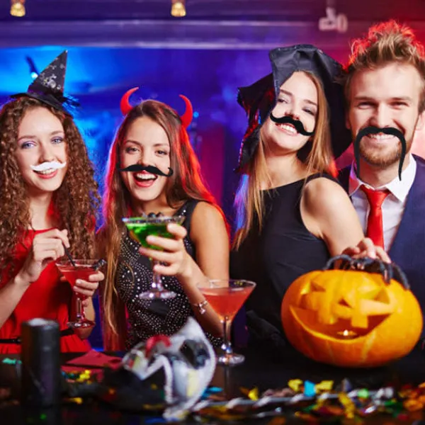 del Mustasch självhäftande 48 falska skägg för att limma Schnauzer Fake 48 st> Tillbehör