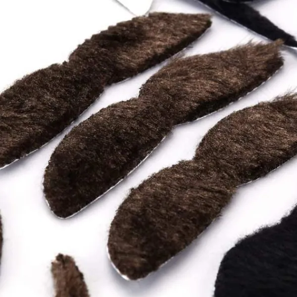del Mustasch självhäftande 48 falska skägg för att limma Schnauzer Fake 48 st> Tillbehör