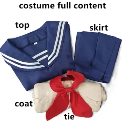 My Hero Academia Himiko Toga Cosplay Kostym JK Uniform Boku No Hero Academia Tröja Peruk Halloween Kostymer för Kvinnor L> Peruker