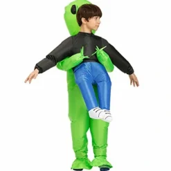 Unbranded Nabila Uppblåsbar Alien-dräkt för vuxna för Halloween, Cosplay, Snygg dräkt, Grön 150-190cm><noscript><img width=