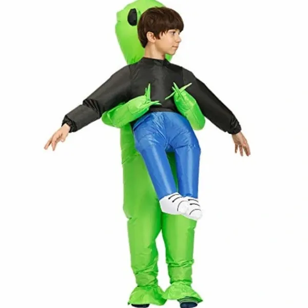 Unbranded Nabila Uppblåsbar Alien-dräkt för vuxna för Halloween, Cosplay, Snygg dräkt, Grön 150-190cm> Dräkter