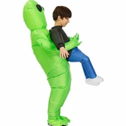 Unbranded Nabila Uppblåsbar Alien-dräkt för vuxna för Halloween, Cosplay, Snygg dräkt, Grön 150-190cm><noscript><img width=