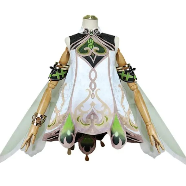 Nahida Cosplay Genshin Impact Nahida Minor Lord Kusanali Cosplay Kostym Flickklänningar Peruk Kostym Kläder Halloween Party Kostym P1> Huvudbonader