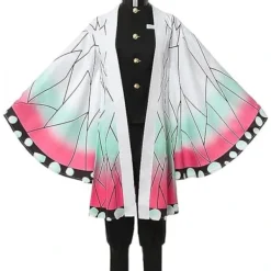 NA/Kochou Shinobu Cosplay Kostym Anime Cosplay Outfit Set Halloween Klänning för Vuxna Barn (M)> Dräkter