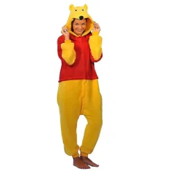 Nalle Puh Karaktär Unisex Onesie Kostym Hoodie Pyjamas Nalle Puh{AZC} XL(180CM-190CM)><noscript><img width=