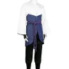 NARUTO Ninja Uchiha Sasuke Cosplay Kostym Set Party Maskerad Halloween Kostym för Vuxen (M Vit)> Dräkter