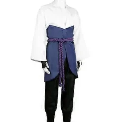 NARUTO Ninja Uchiha Sasuke Cosplay Kostym Set Party Maskerad Halloween Kostym för Vuxen (M Vit)> Dräkter