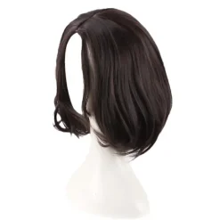 Naturlig peruk för John Wick Cosplay peruk Svart kort vågigt hår peruker><noscript><img width=