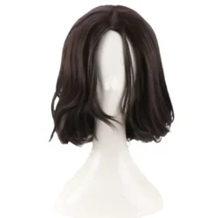 Naturlig Peruk för John Wick Cosplay Peruk Svart Kort Vågig Hårperuk> Peruker