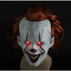 Neborn Joker Pennywise Mask Stephen King Det Kapitel Två 2 Skräck Latexmasker Hjälm Clown Halloween Party Kostym Rekvisita> Masker