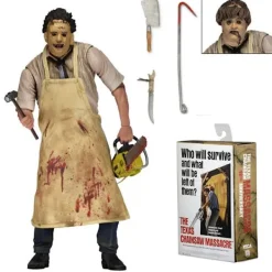 NECA Motorsågsmassakern Leatherface 40-årsjubileumsutgåva Dockmodell-FA-> Peruker