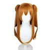 Neon Genesis Evangelion peruk Asuka cos peruk gränsöverskridande orange dubbel hästsvans tigermunsklipp peruk> Peruker