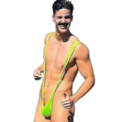 FMYSJ Neongrön Borat Mankini för män - Gränsöverskridande e-handelsexpert (FMY)><noscript><img width=