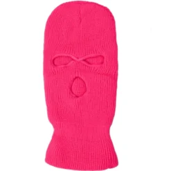 Neonrosa Balaklava Skidmask Rånarluva rosa> Huvudbonader