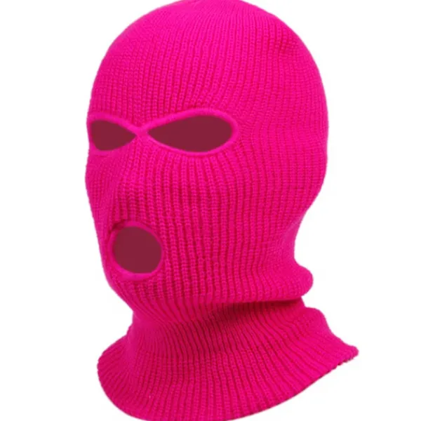 Neonrosa Balaklava Skidmask Rånarluva rosa> Huvudbonader