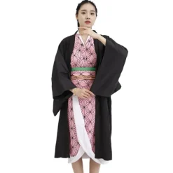 Nezuko Kamado Kimono Damkostym för Rollspel - Perfekt 2XL><noscript><img width=