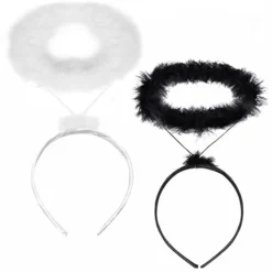 Ängel Halo Hårband Set - Extra Fjäder Ängel Halo Hårband - Ha> Huvudbonader