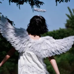 Ängelvingar med elastiska band, ljusa färger, lättviktig kostym, cosplay-vingar, fotorekvisita> Tillbehör