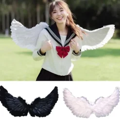 FMYSJ Ängelvingar med elastiska band, ljusa färger, lättviktiga, kostym, cosplay-vingar, fotorekvisita (FMY)><noscript><img width=