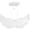 Ängelvingar och Halo, Vita Ängelvingar Fallna Ängelvingar Halloween Maskeraddräkt för Vuxna Halloween Julfest Vit_jarx> Tillbehör