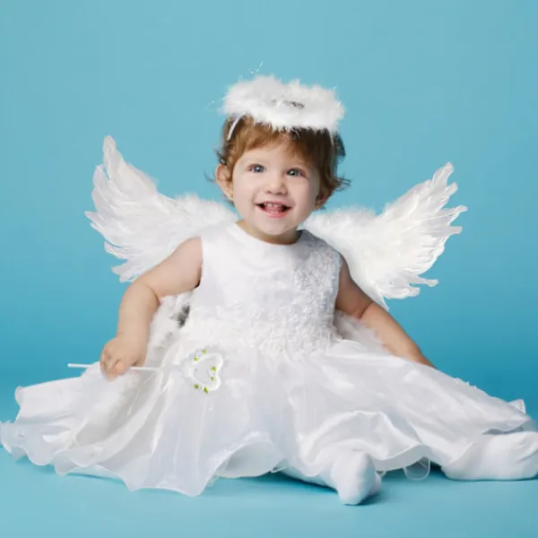 Ängelvingar och Halo, Vita Ängelvingar Fallna Ängelvingar Halloween Maskeradkostym för Vuxna Halloween Julfest Vit-FA-> Tillbehör