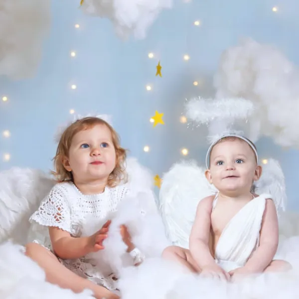 Änglavingar och halo, vita änglavingar Fallna änglavingar Kostym för Halloween julfest för vuxna ... Vit> Tillbehör