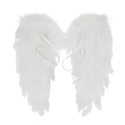 Änglavingar Vit Svarta fjädervingar Vuxna barn Födelsedagspresent Cosplayvingar Scenshow Halloween Julfest Kostym><noscript><img width=