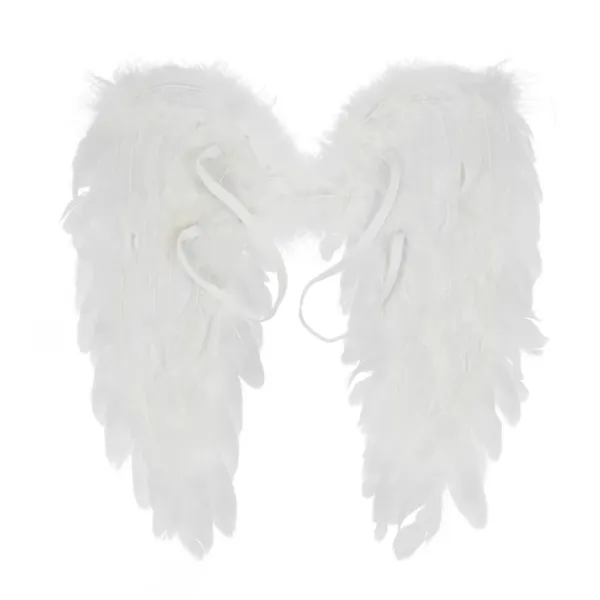Änglavingar Vit Svarta fjädervingar Vuxna barn Födelsedagspresent Cosplayvingar Scenshow Halloween Julfest Kostym> Tillbehör